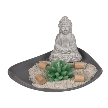 Set Buddha wooden plate