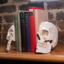 SKULL BOOKENDS