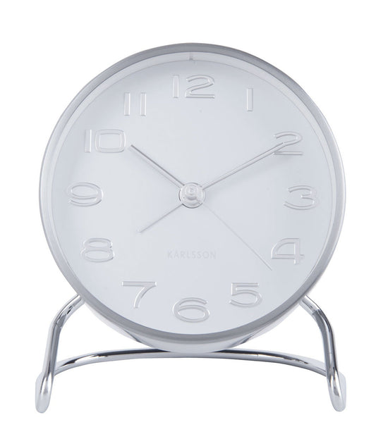 Alarm Clock Classical Number White