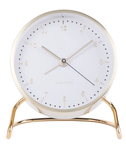 Alarm Clock Stylish Number White