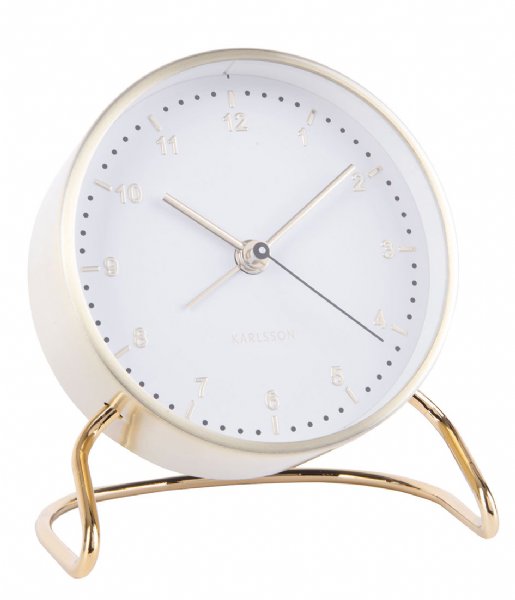 Alarm Clock Stylish Number White