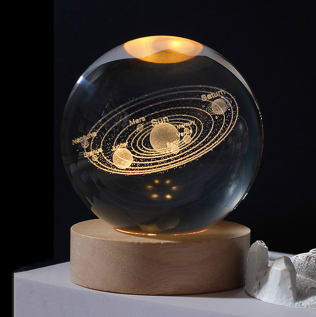 Crystal Ball Lamp  Solar System