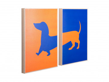 Wall art Qenush Blue - Orange