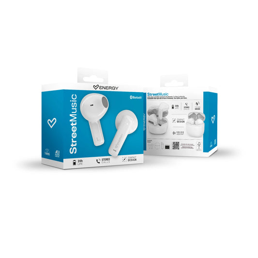 White StreetMusic Earphones