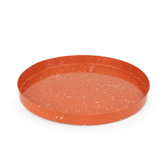 Orange round tray