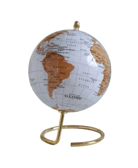 Globe white and gold