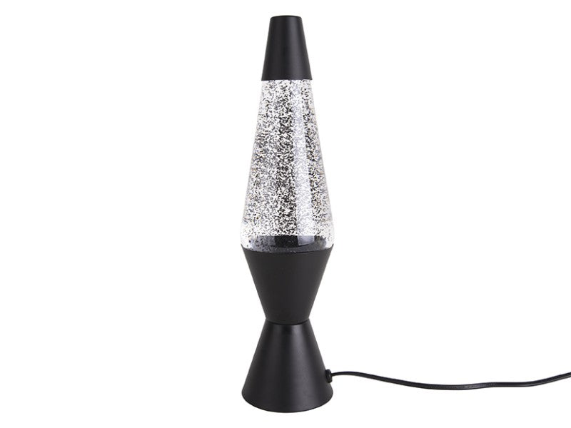 Lava Lamp Glitter Black